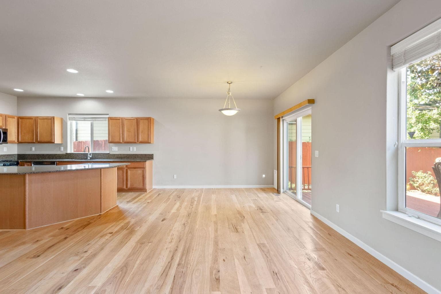 living room and kitchen