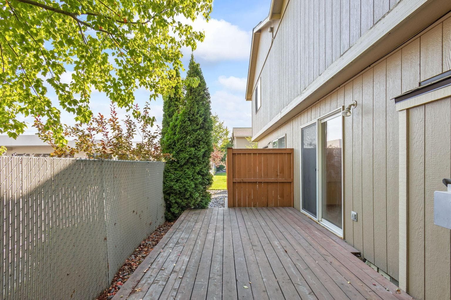Private back deck