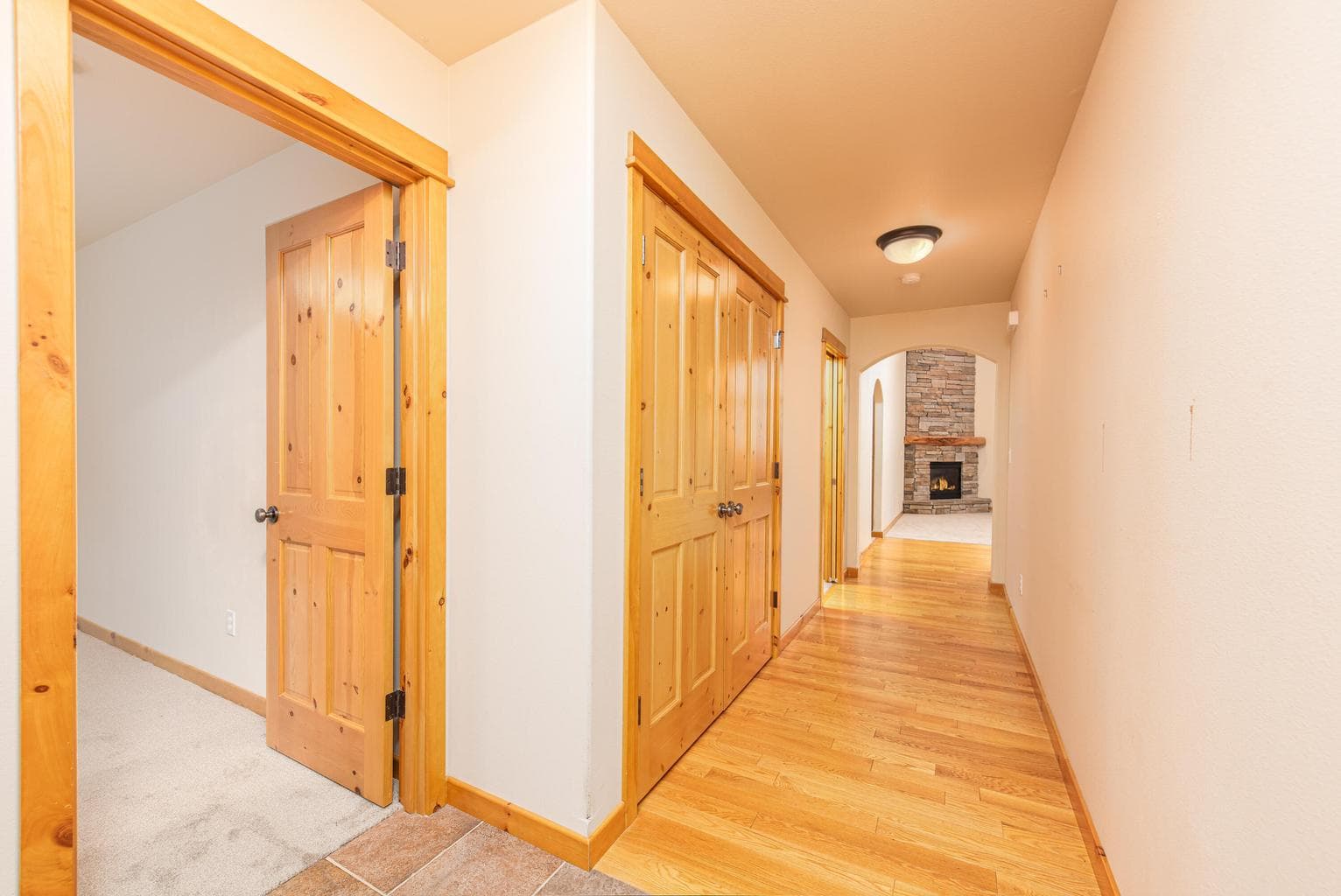 Hallway off of the entry leading to the office/den/third bedroom