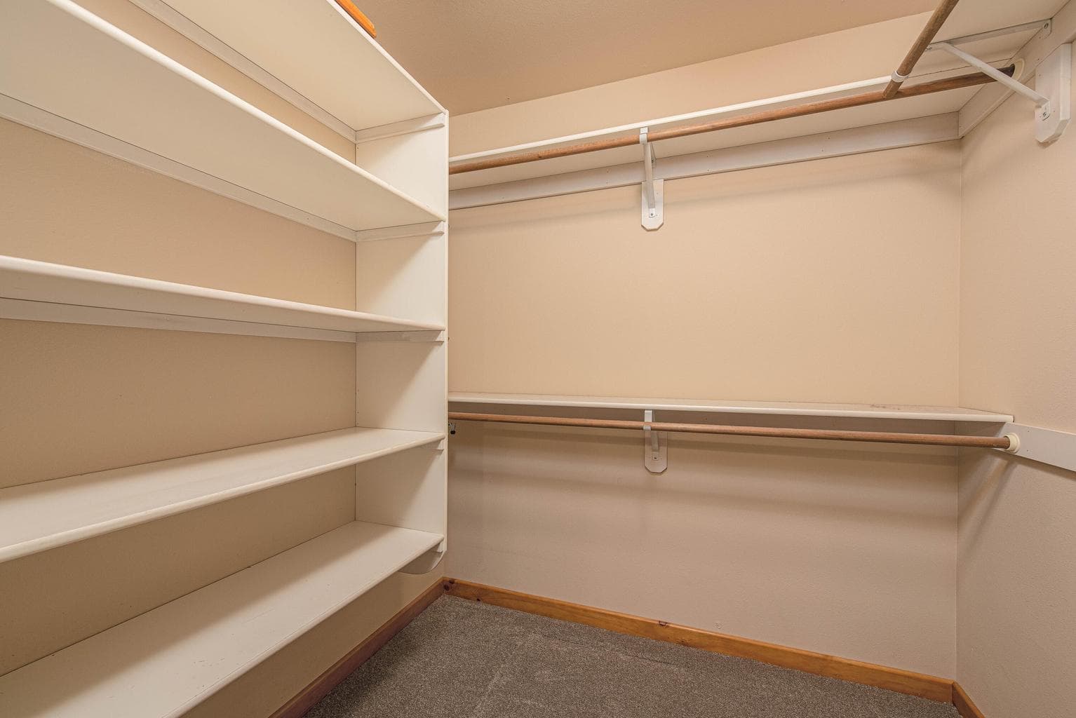Ample primary closet
