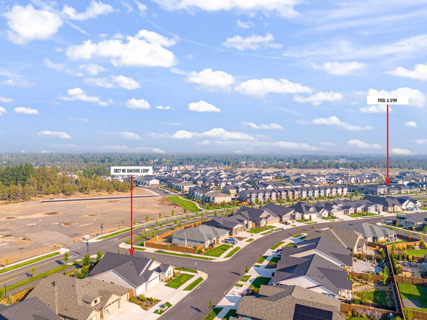Future commercial development behind home.