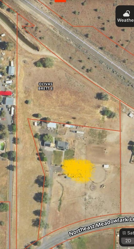 Property lines as shown in onX Hunt app.