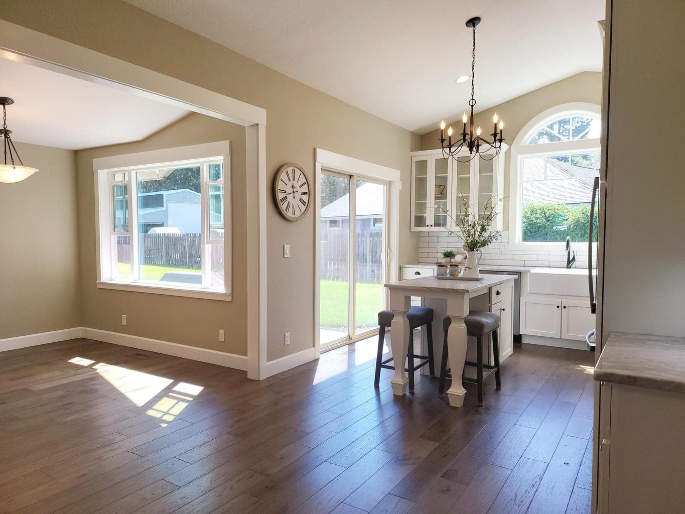 Great room concept makes very livable space