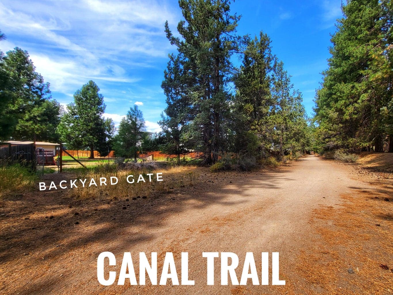 Walk out the back gate to the canal trail and over to the Deschutes River Trail!