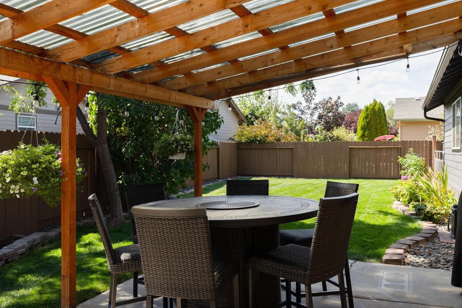 Covered backyard patio
