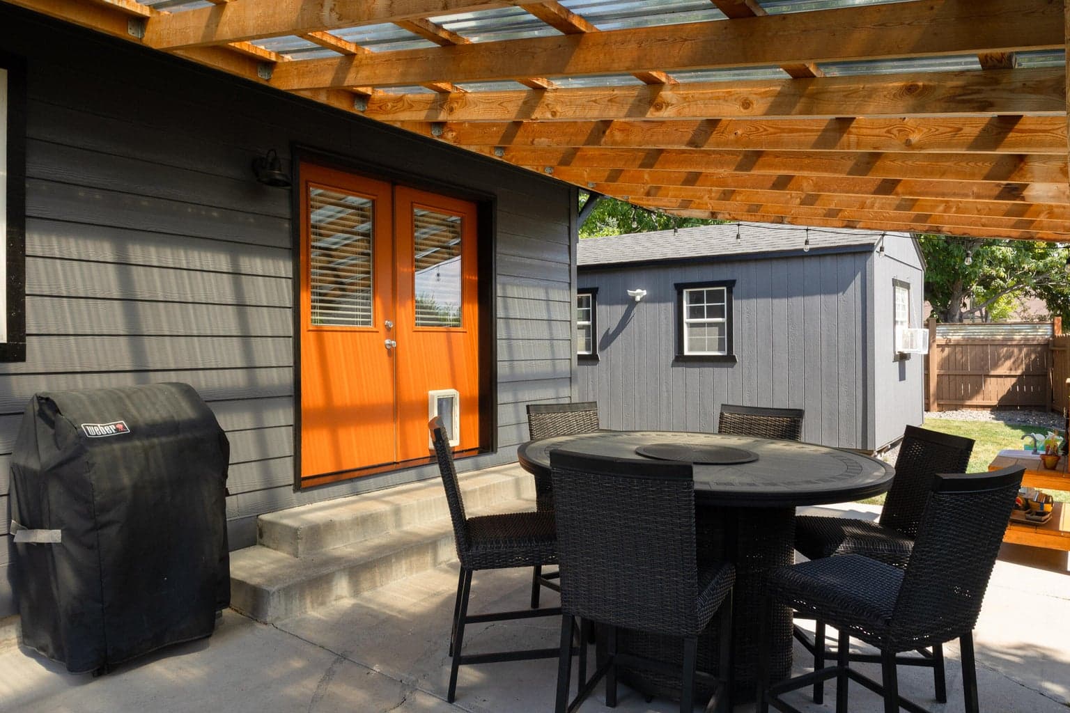 Covered backyard patio