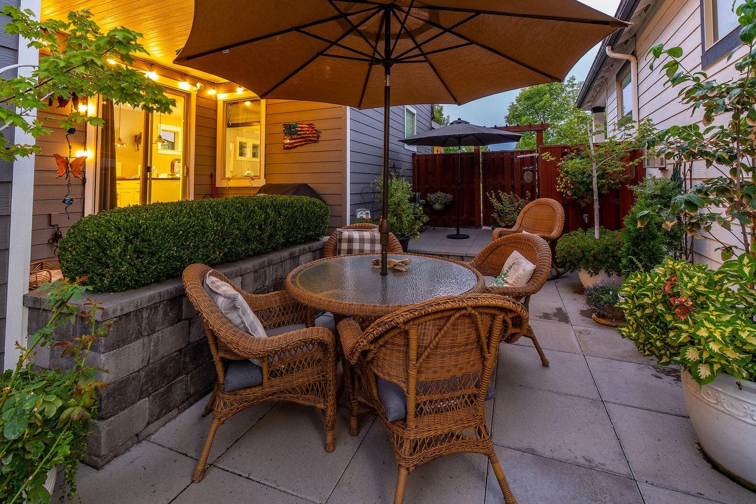 Side yard patio area