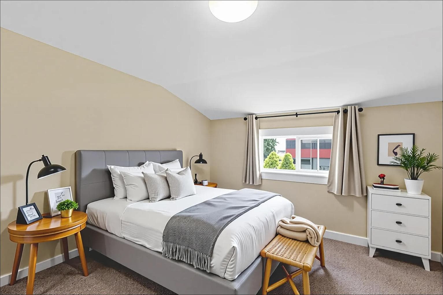 Room shown with virtual staging