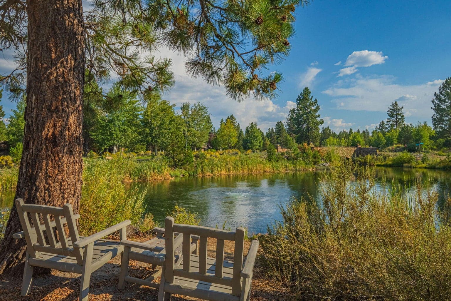 Just a few steps from this private sitting area