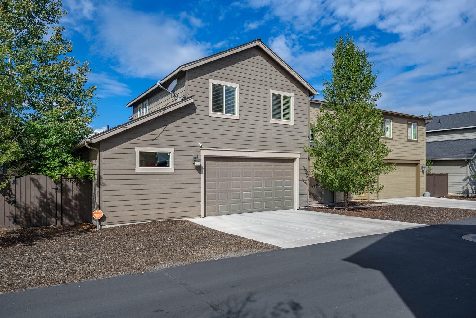 Oversized attached 2 car garage with additional storage