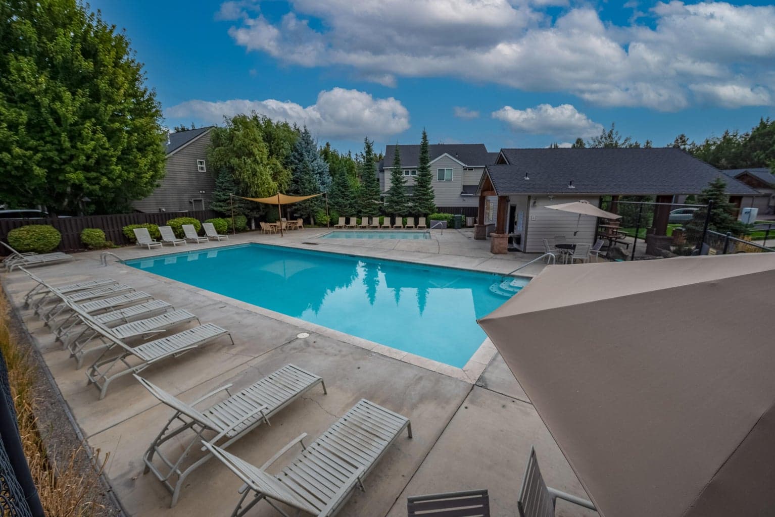 Seasonal pool and club house in the community