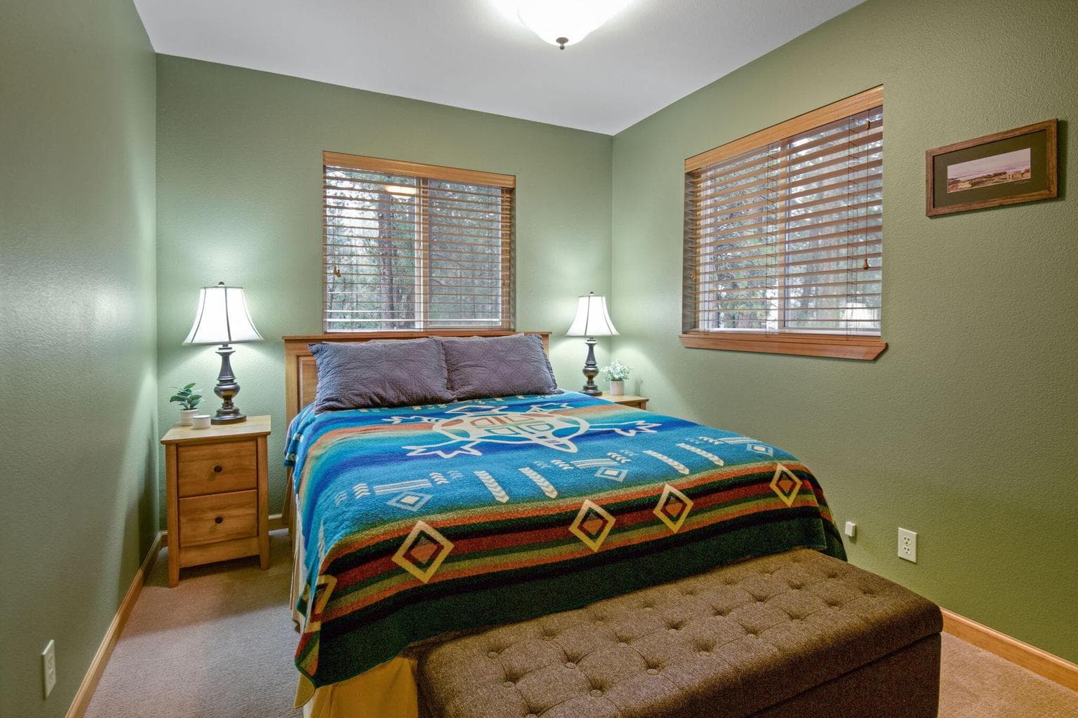 This bedroom is located on the main level