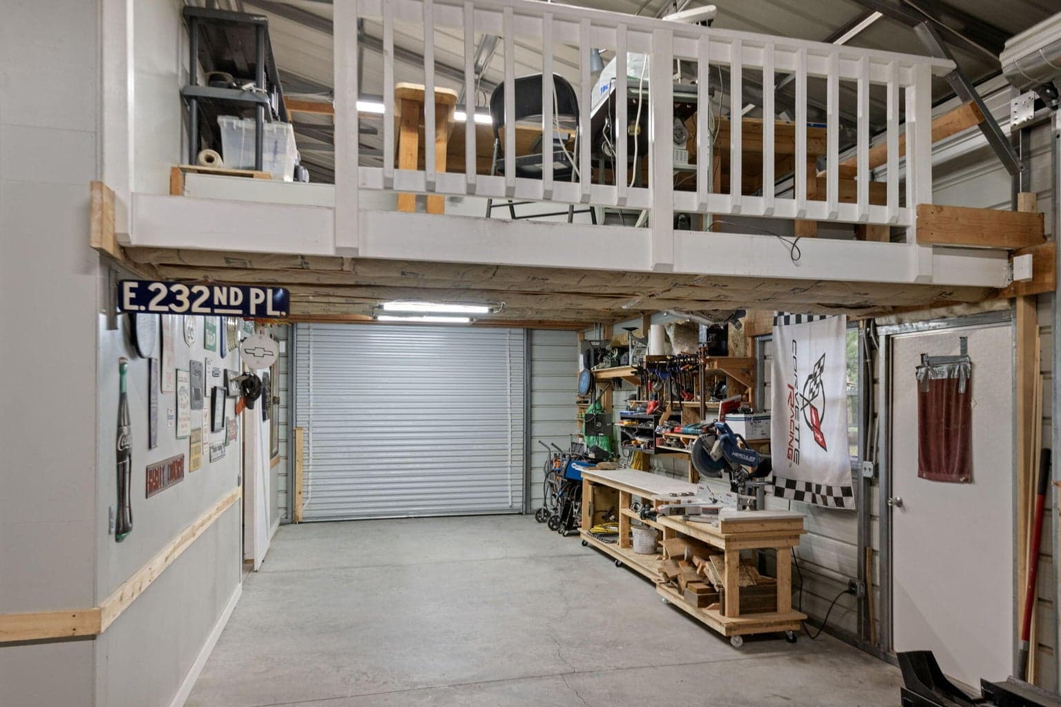 Lofted area in the shop