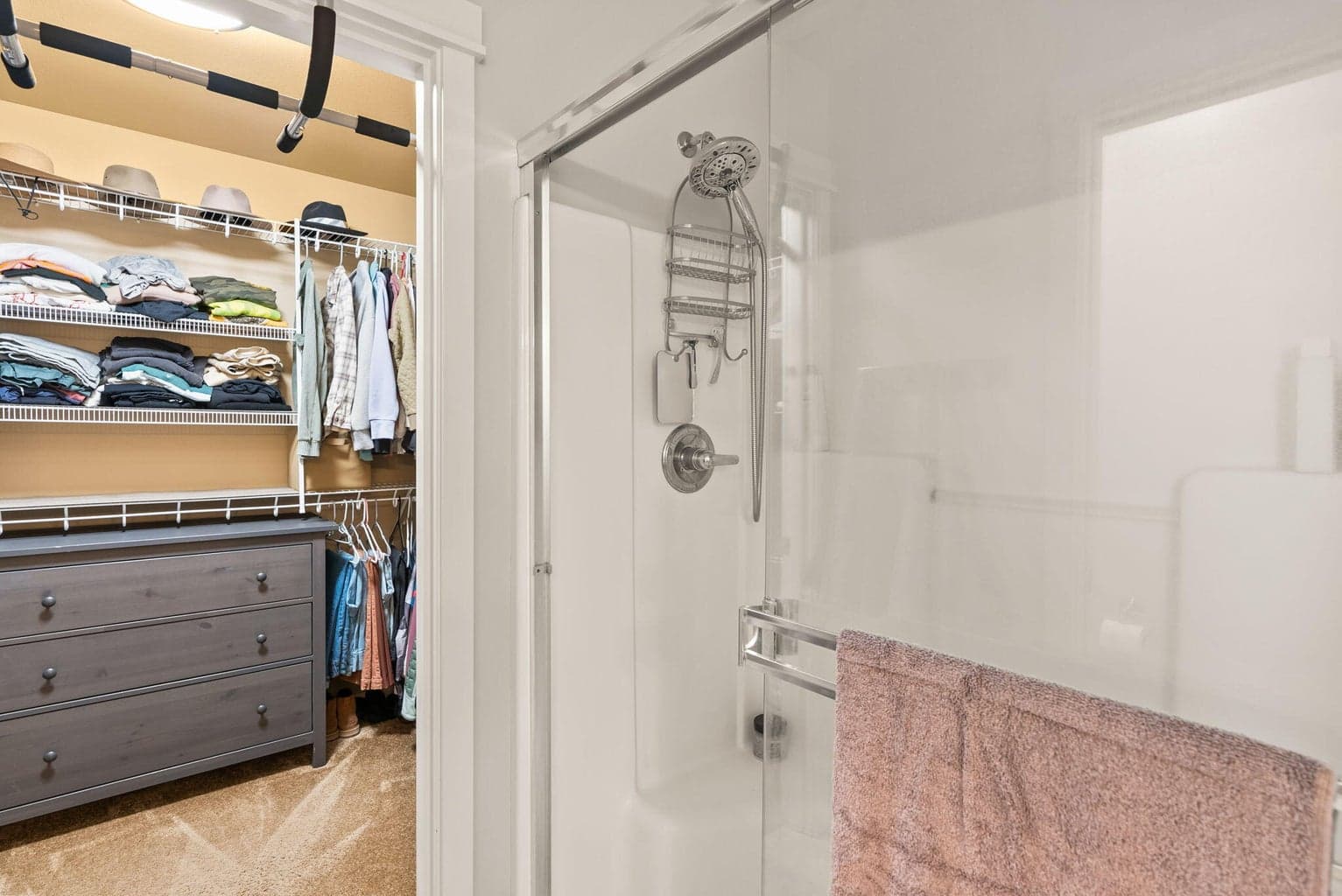 Primary Shower and closet