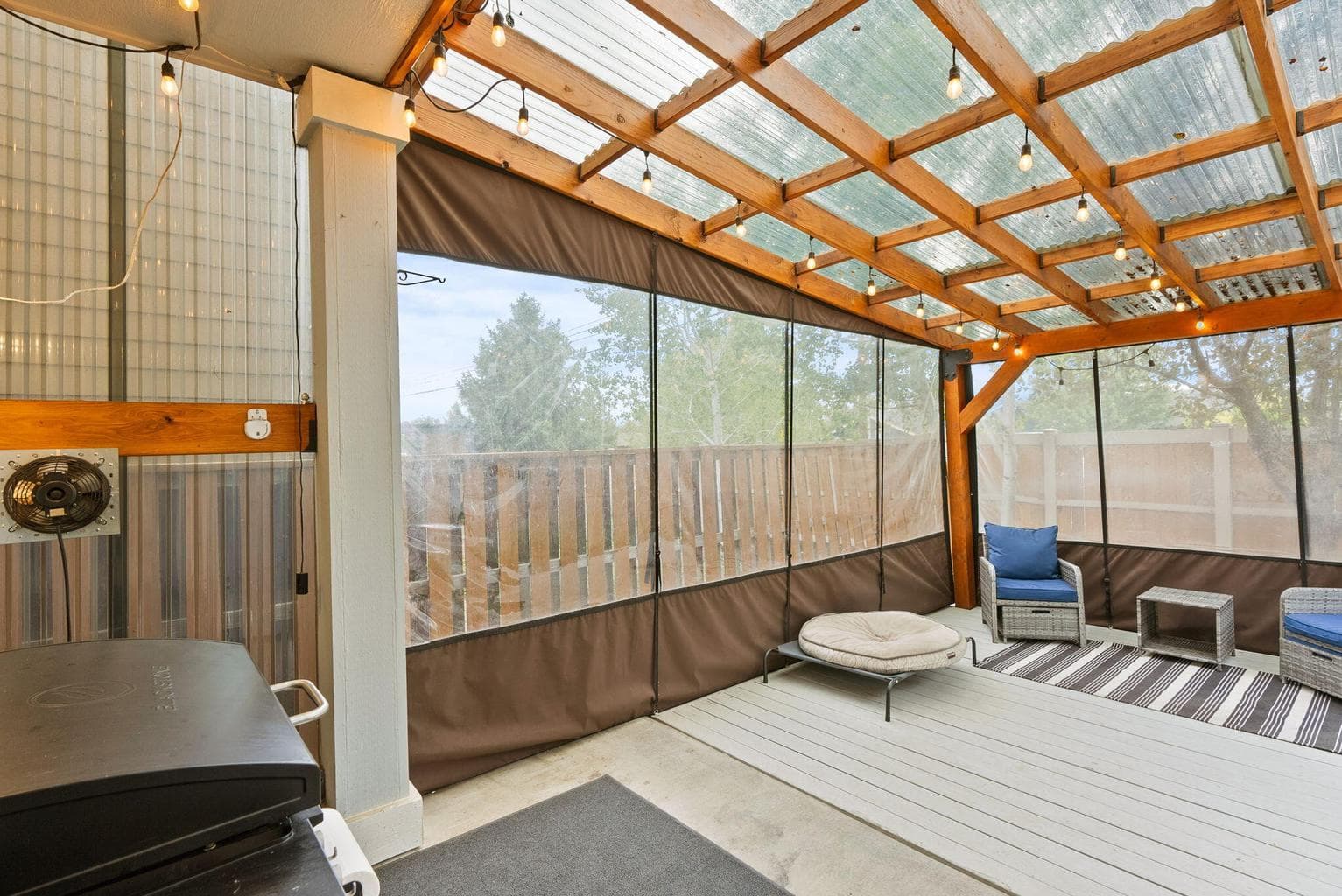 Patio can be enclosed or open