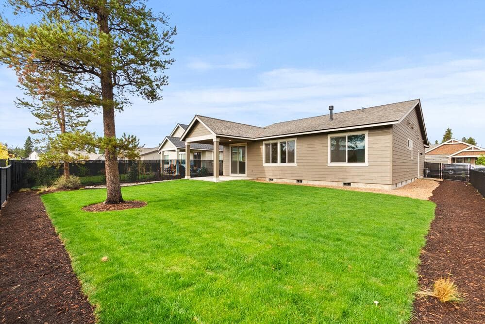 Fully fenced and landscaped back yard.