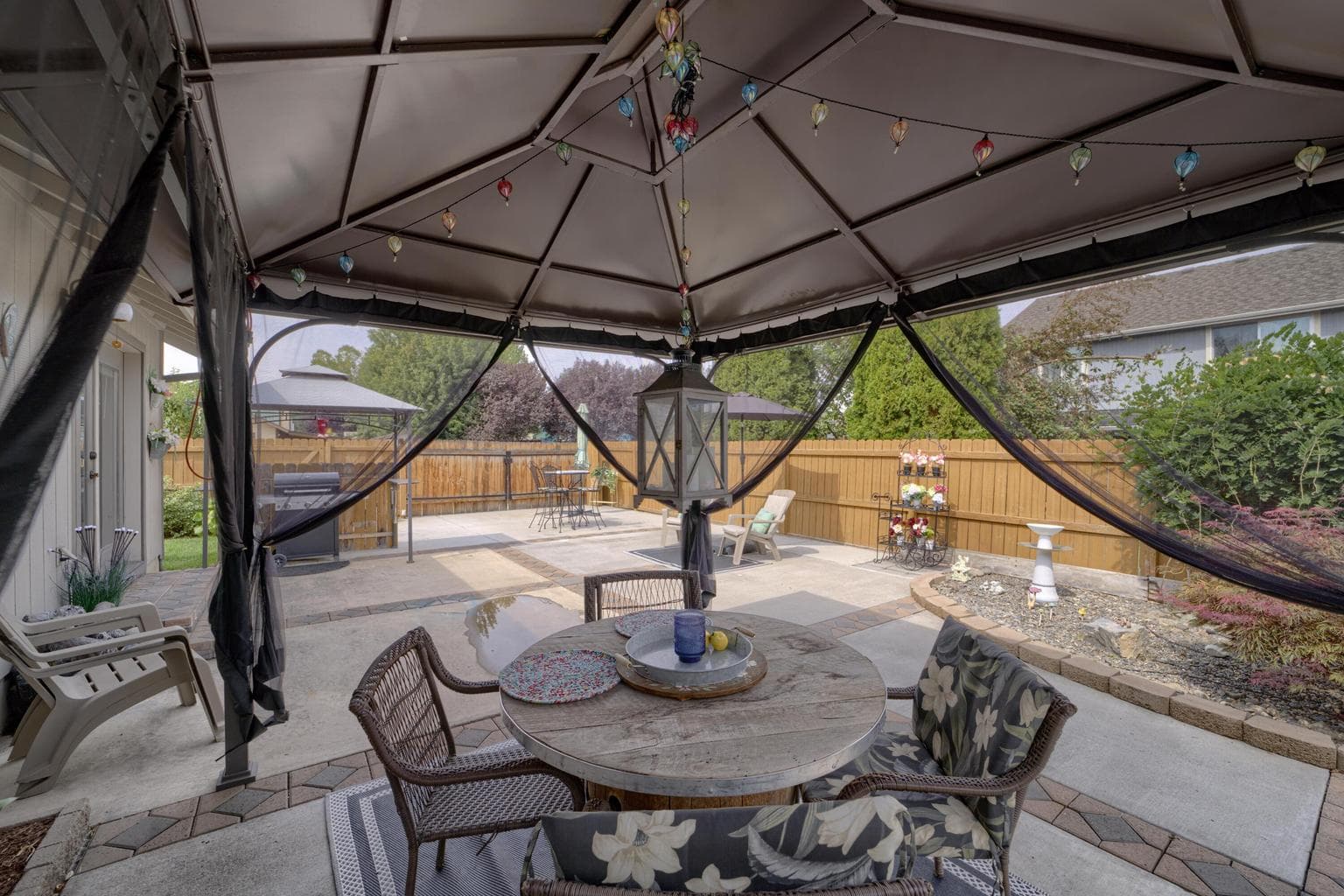 Nice gazebo on the back patio.