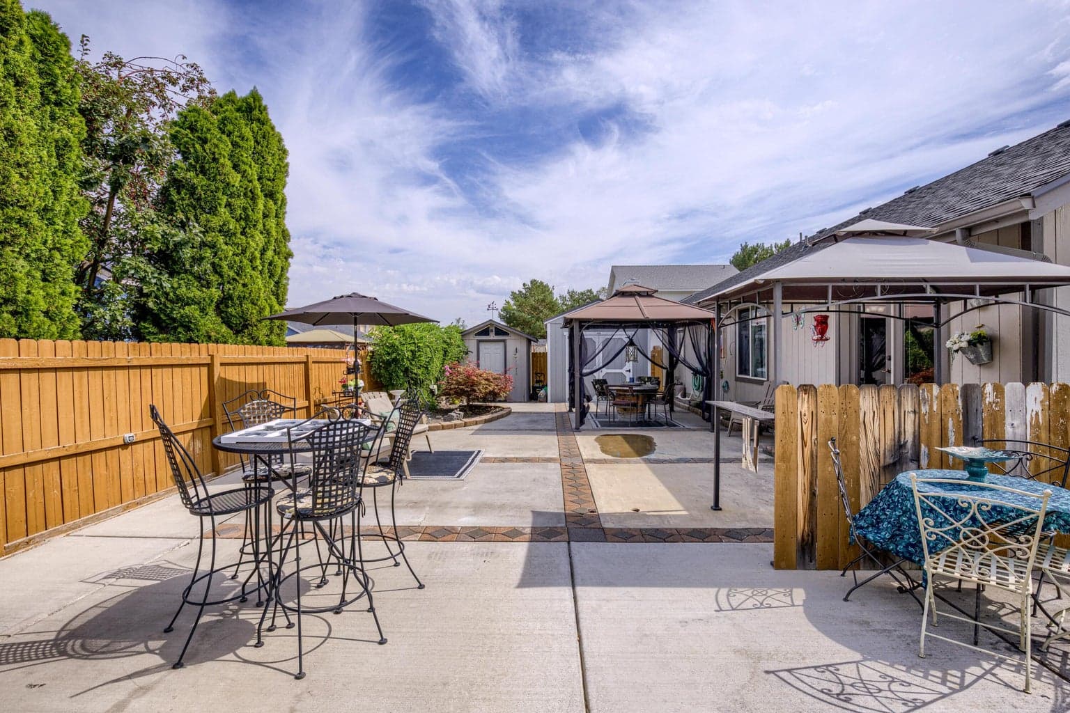 Wonderful back yard made for entertaining and enjoying with low maintenance.