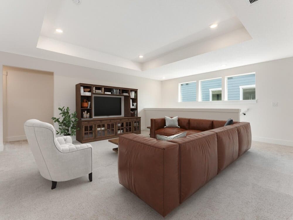 Image of loft has been virtual stage. Colors and surfaces may vary.
