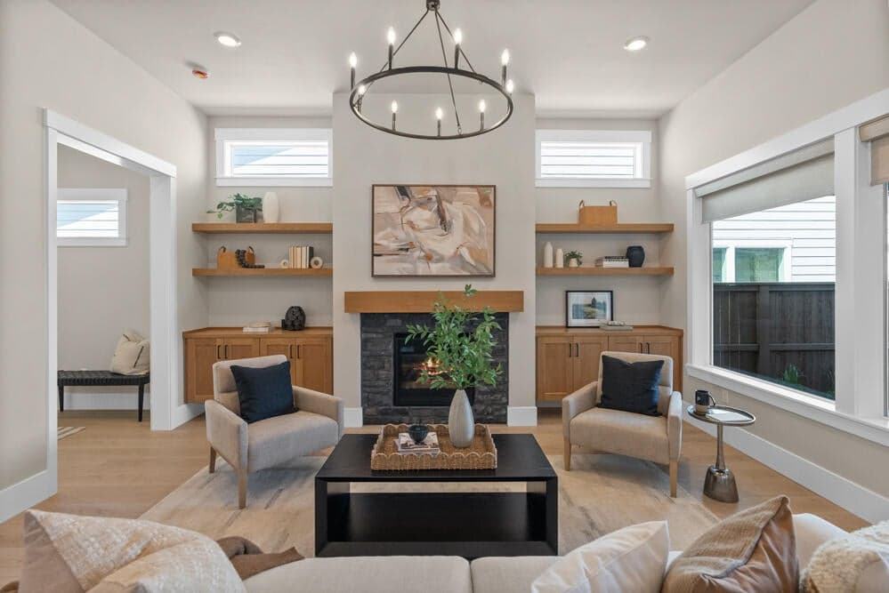 Image of like kind home great room. Options and colors may vary.