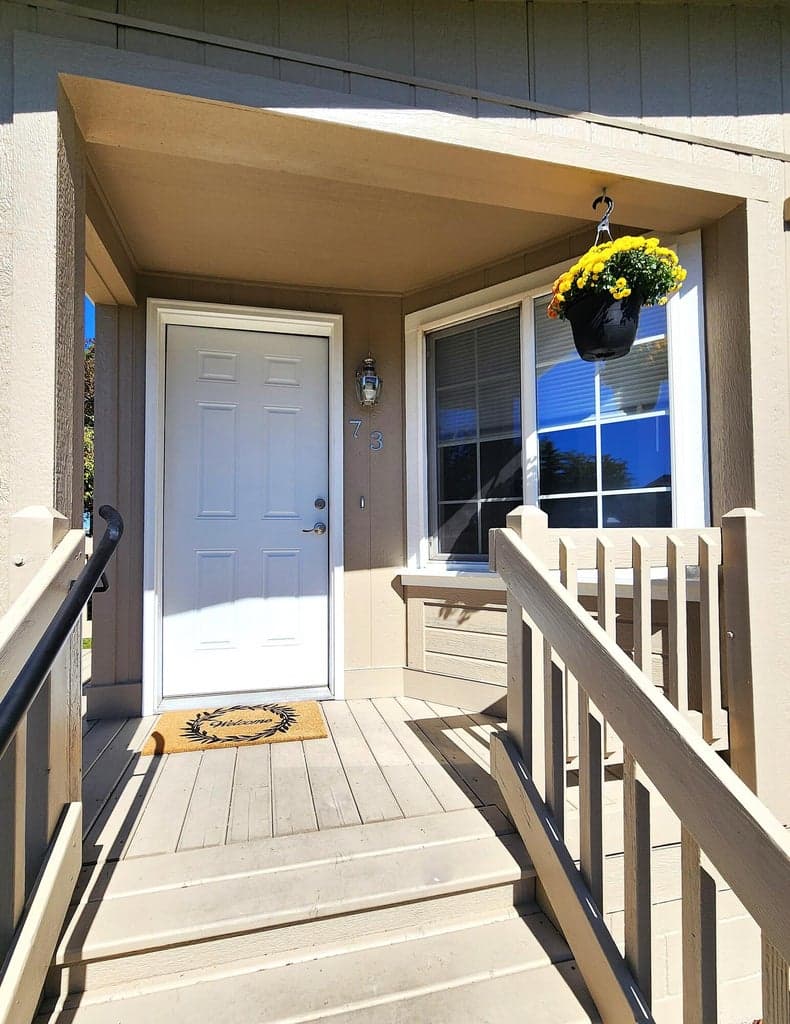 Steps to brand new front door