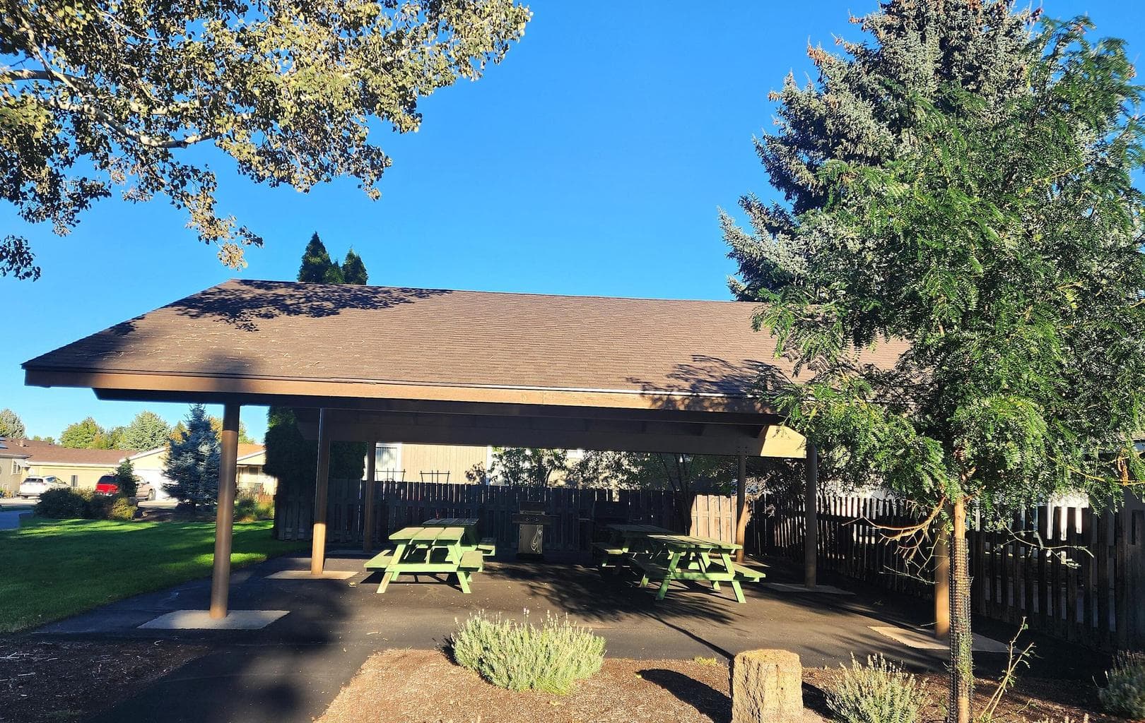 Picnic pavilion adjacent to clubhouse