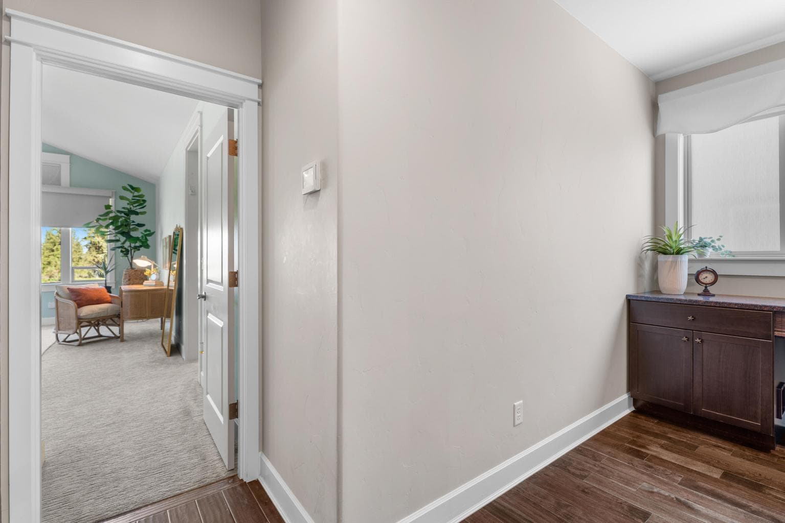 Hallway behind kitchen