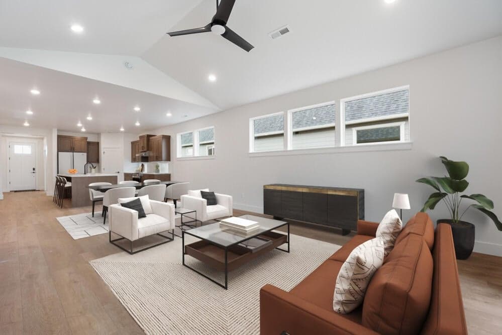 Photo of actual home with virtual staging