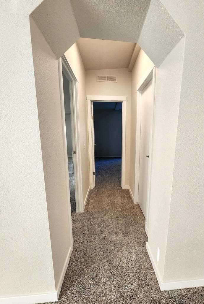 Hallway from great room toward bedrooms/bathrooms
