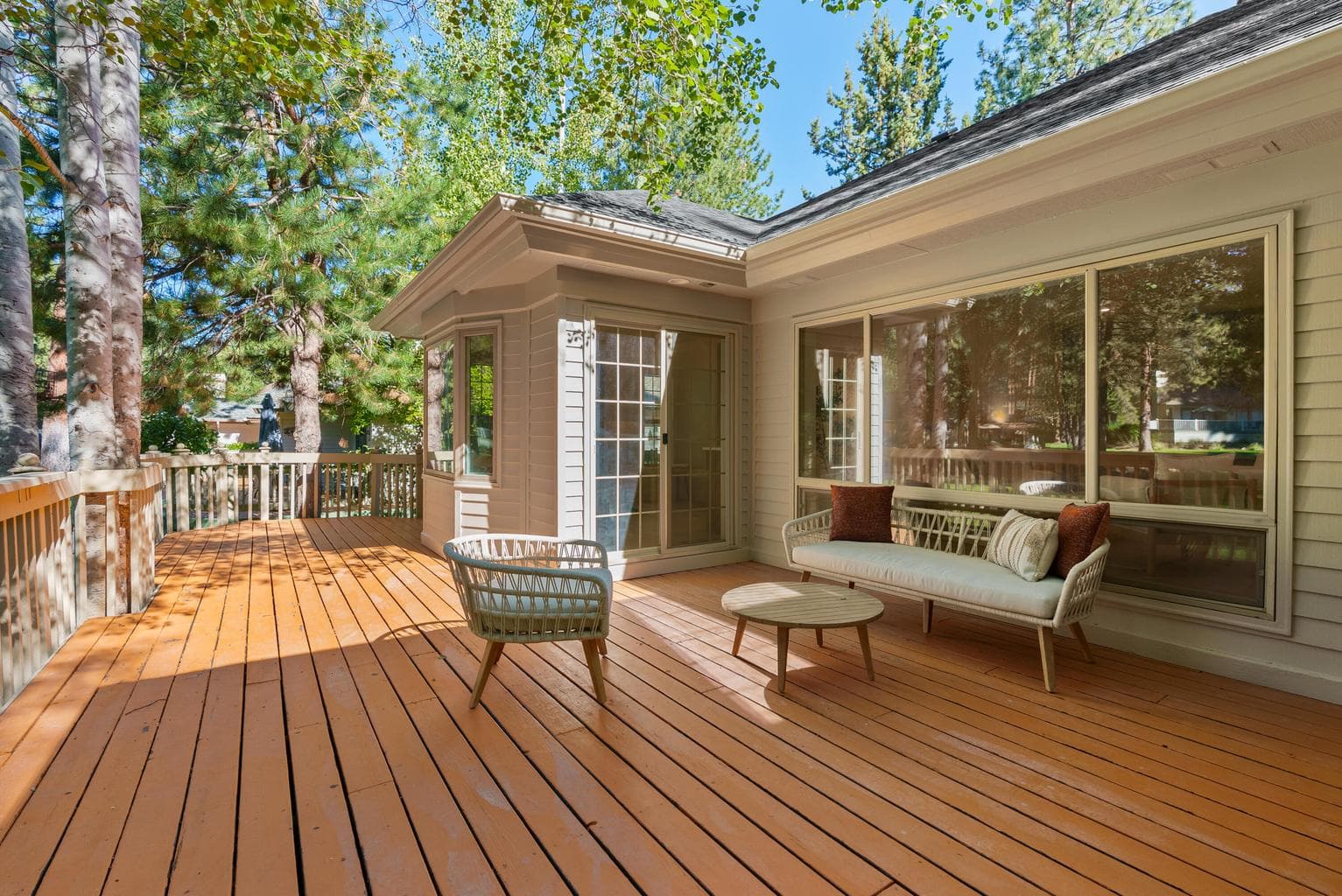 Generous deck for entertaining