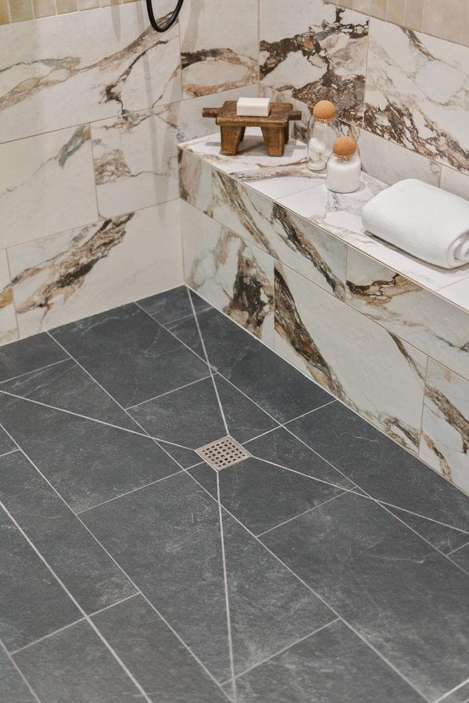 glass enclosed primary shower