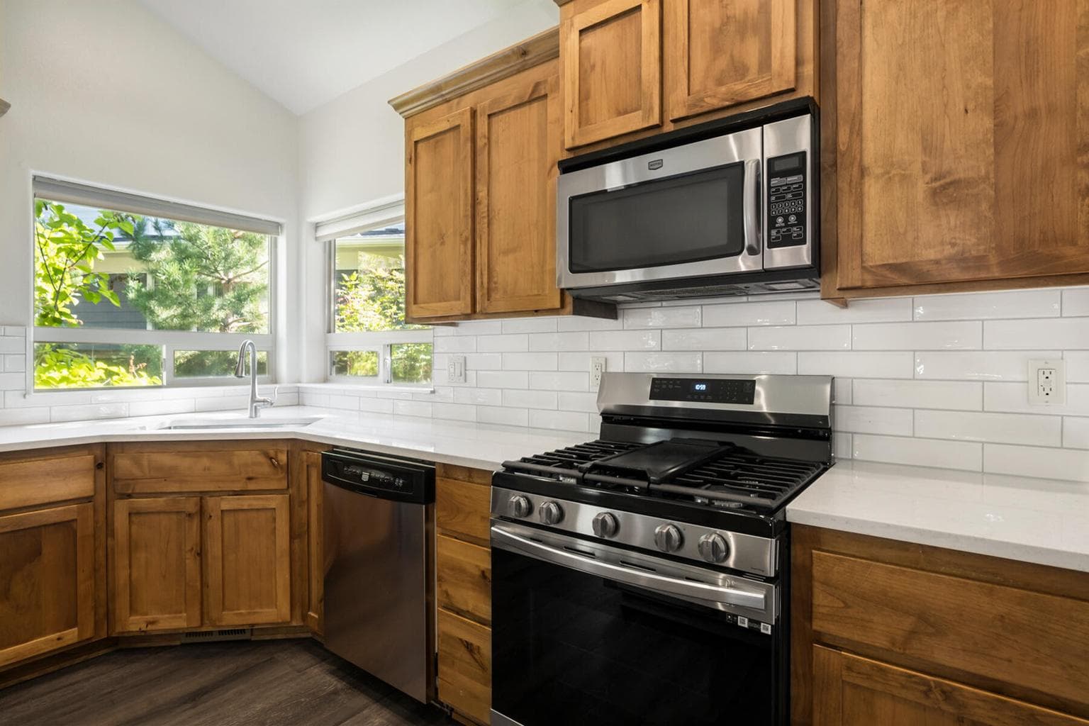 Subway tile backsplash