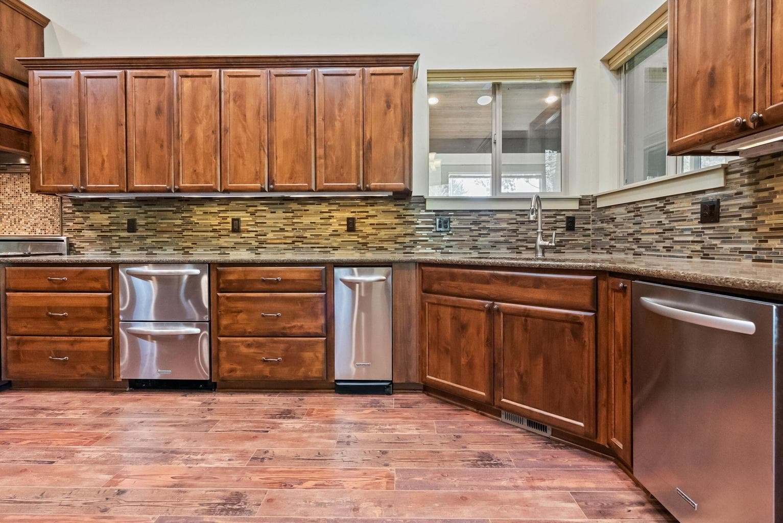 Double drawer refrigerator & trash compactor