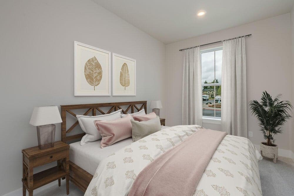 Primary suite, photos are virtually staged.