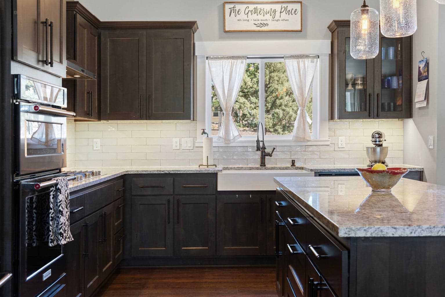 Kitchen view- towards farm sink