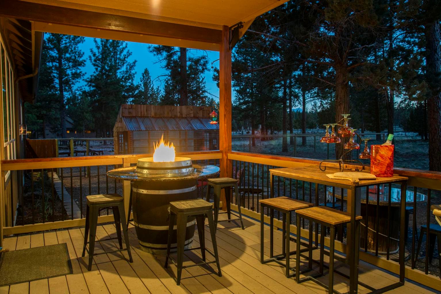 Evening- Covered Deck