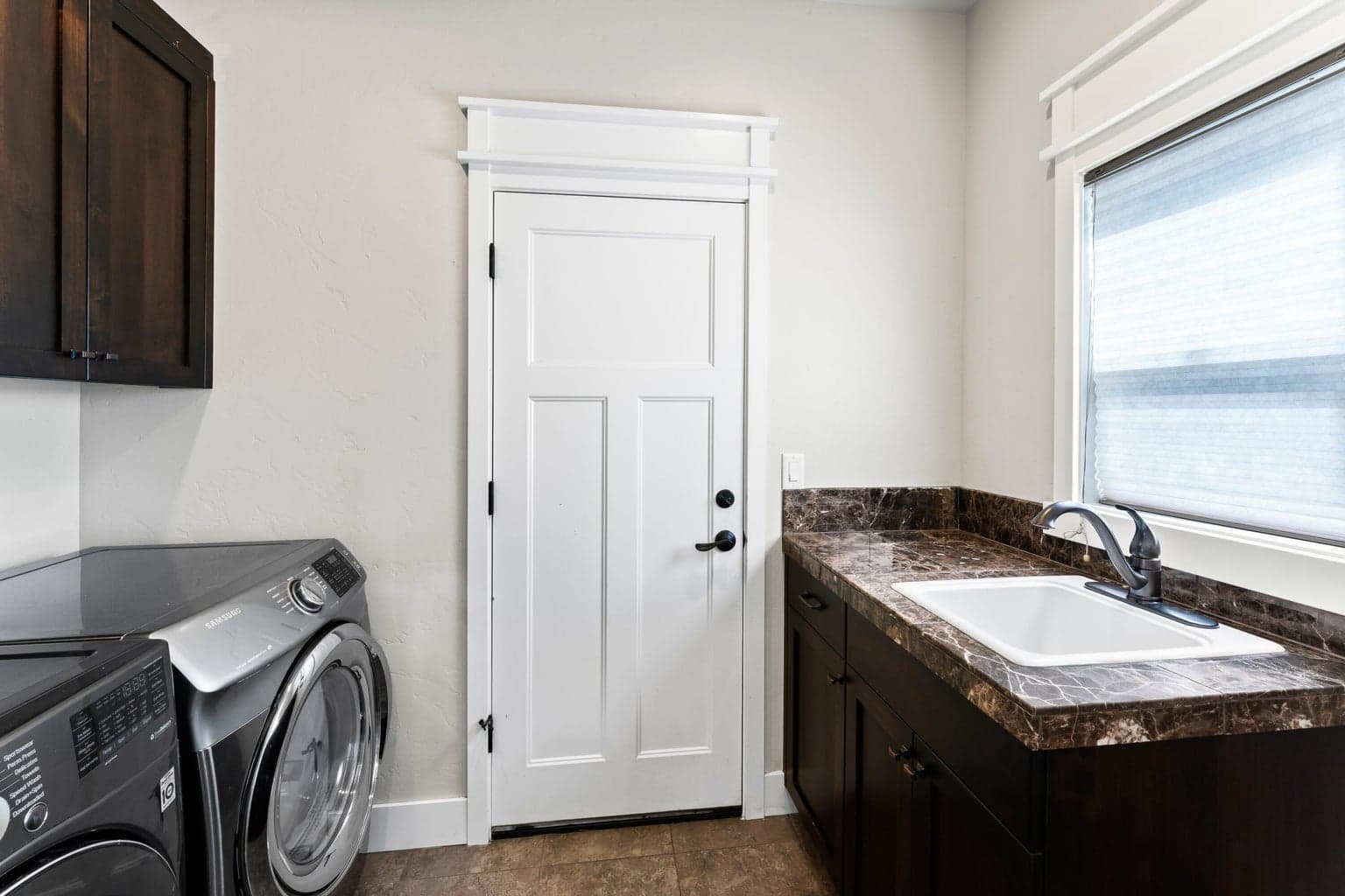 With sink and storage closets