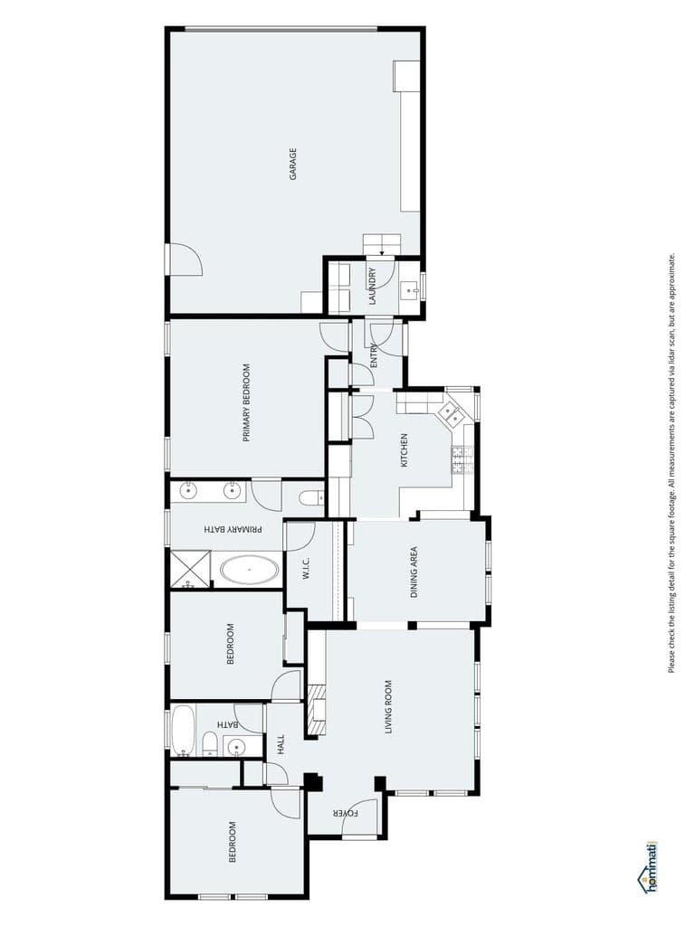 An efficient open floor plan