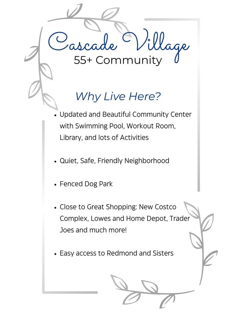 Why Live in Cascade Village?