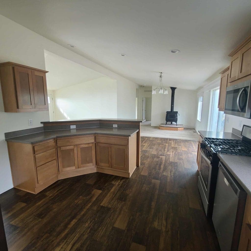 kitchen and dining room