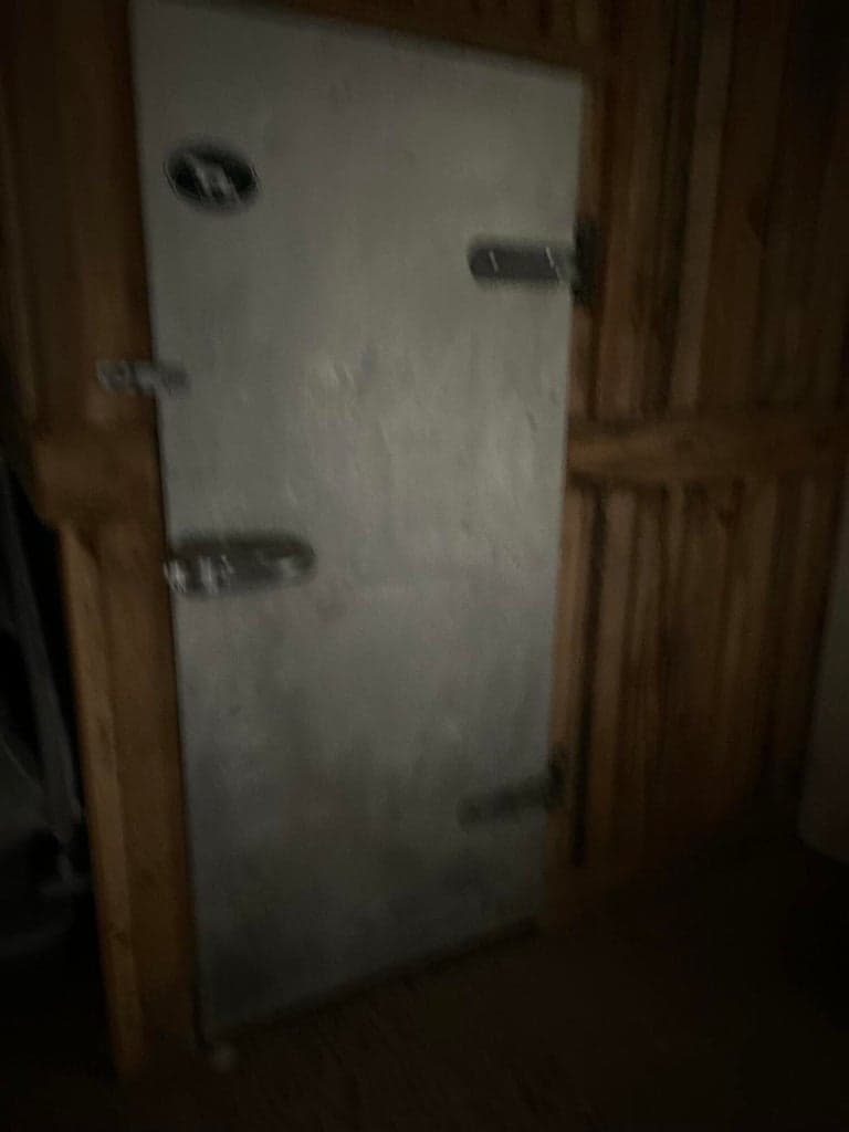 Meat locker in shop