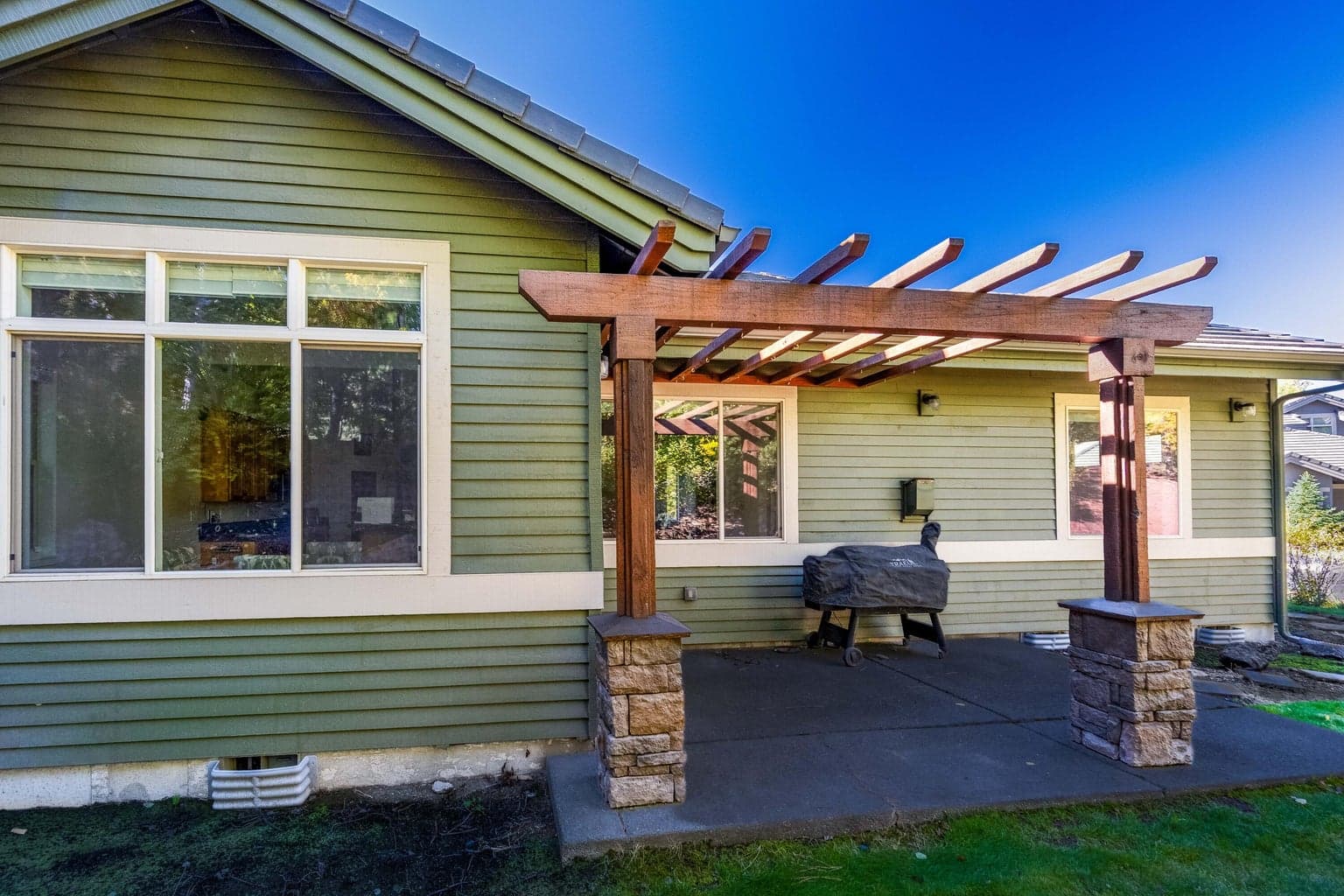 Patio off the kitchen and dining room is a perfect place for your BBQ