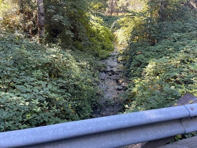 Cross over the creek on yopur way to the property