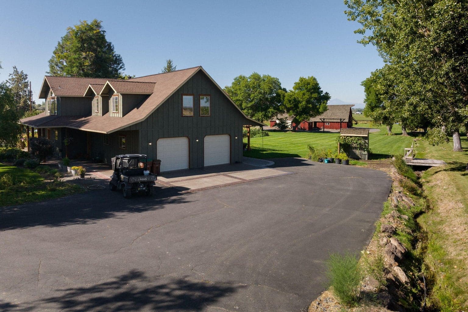 north side main home, paved drive