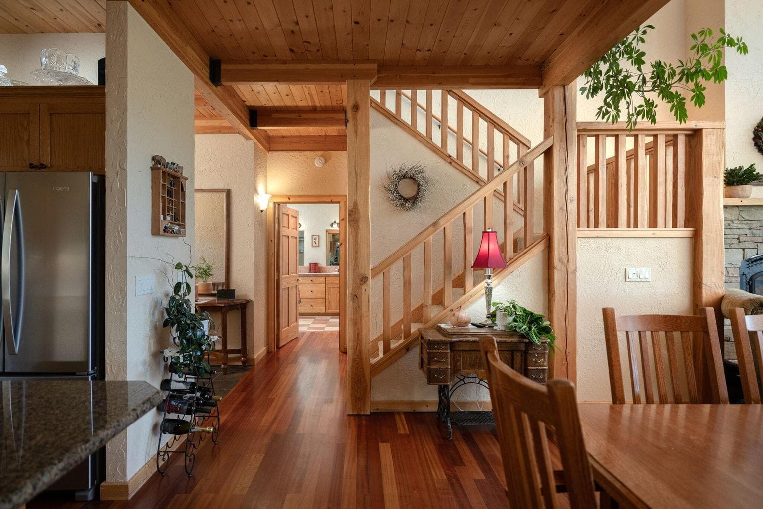 main floor view to stairs