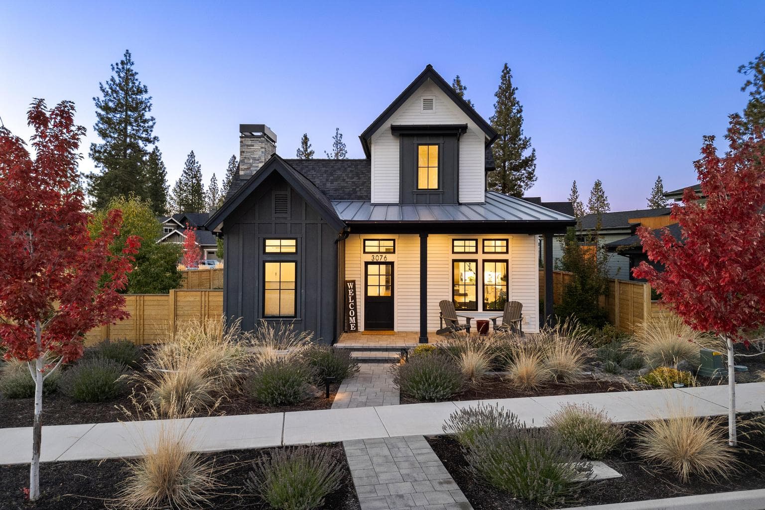 Corner lot offers privacy and ample yard space.