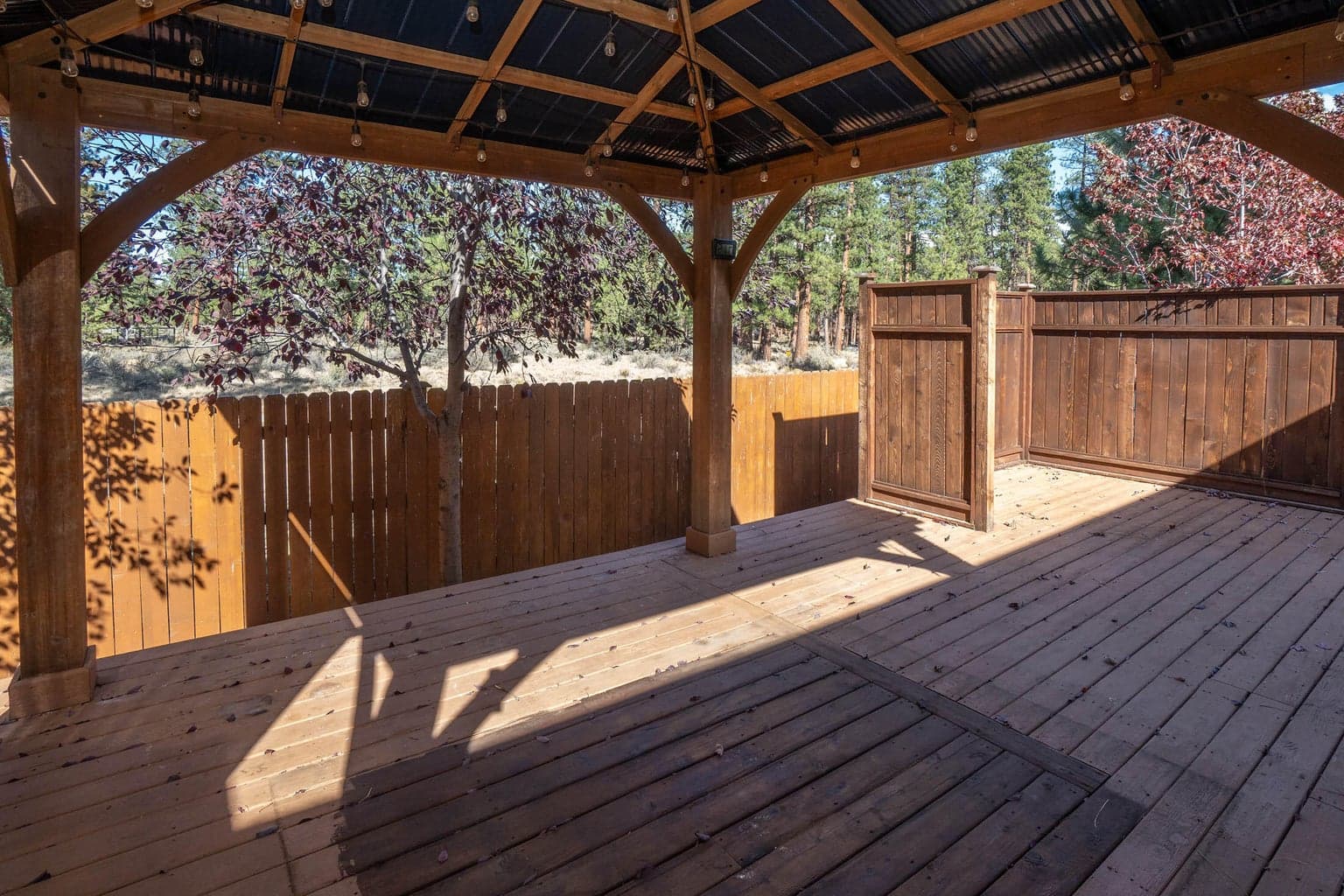 Large gazebo with sunshade