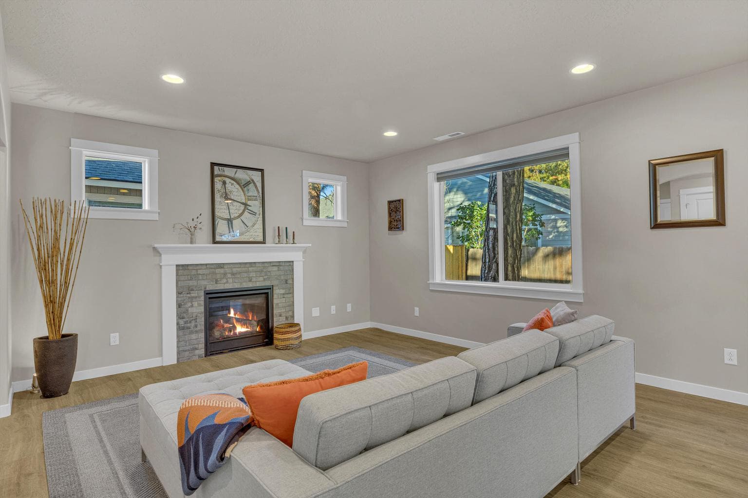 Fireplace in the greatroom