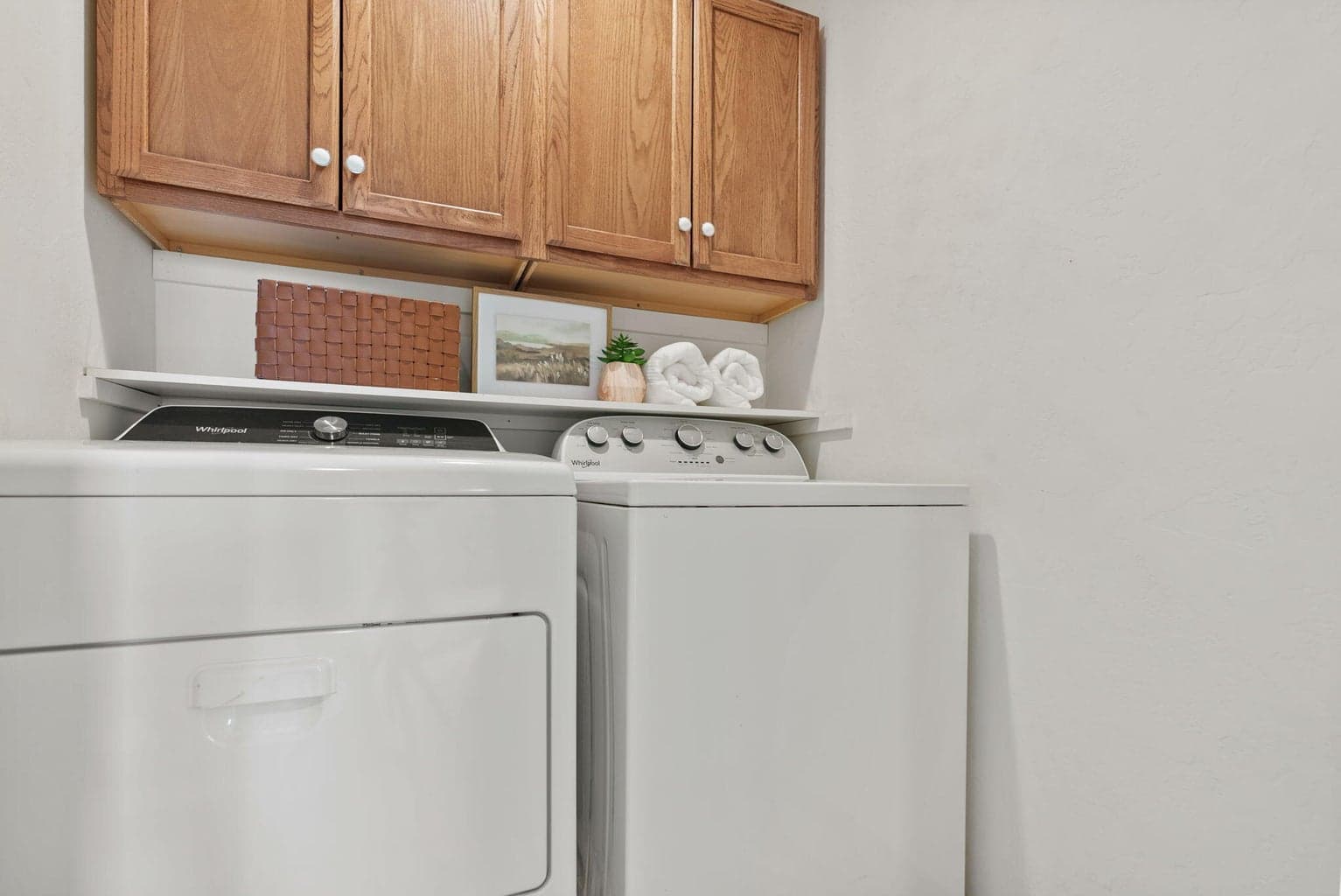 Upstairs laundry with included washer and dryer