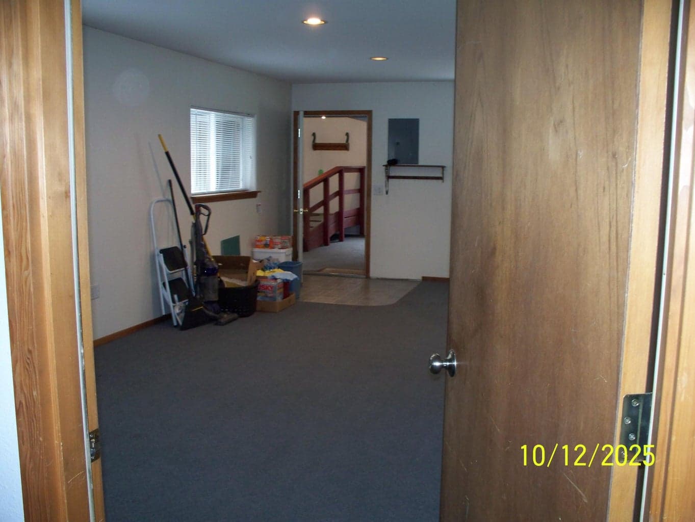 Few from the garage into guest quarters